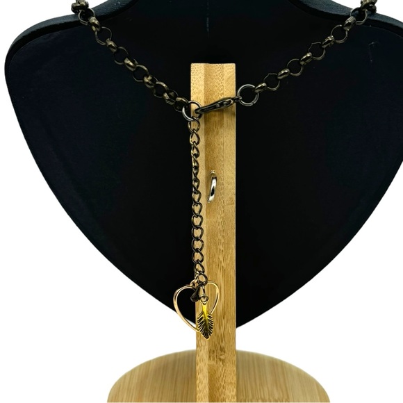 One of a kind Steampunk, Silver, Antique Bronze, Pendant necklace - Picture 9 of 16